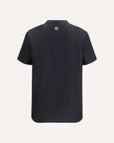 T-shirt Round Neck Jacquard Hexagon Line  - NERO | Base Blu