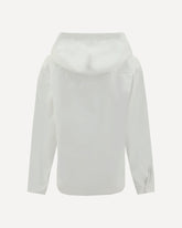Hooded Shirt Jacket - WHITE | Base Blu