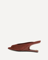 Suede open-toe Mules - BORDEAUX | Base Blu