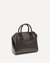 Small Antigona Handbag - BROWN | Base Blu