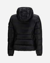 Hooded zip-up down Jacket - BLACK | Base Blu