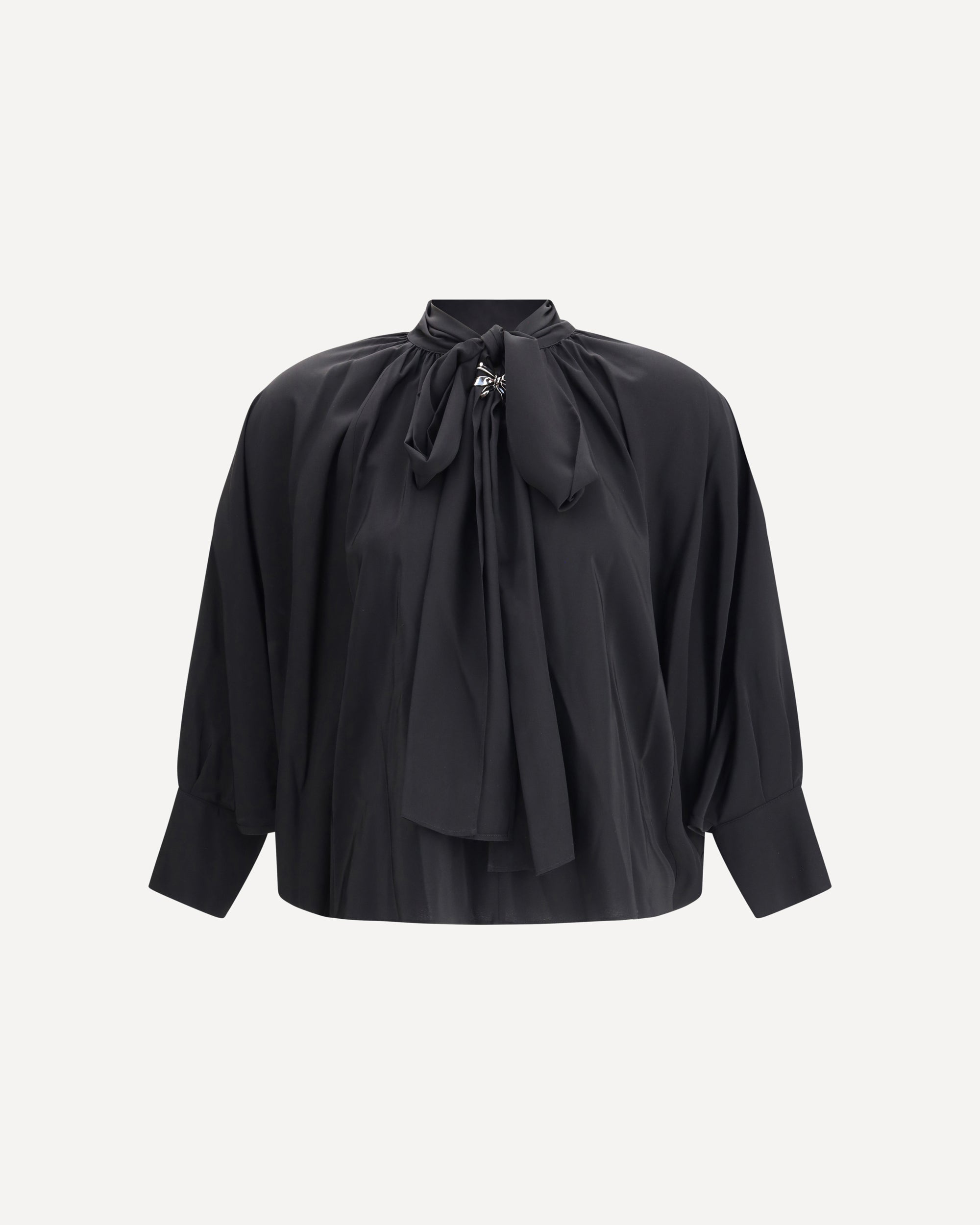 トップス Deuxieme Classe enormous BL MAX MARA Leonida silk Blouse BLACK | Base Blu