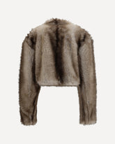 Quantum short faux fur Jacket - GREY | Base Blu