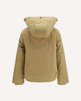 Short Hooded Parka with fur trim - BEIGE | Base Blu