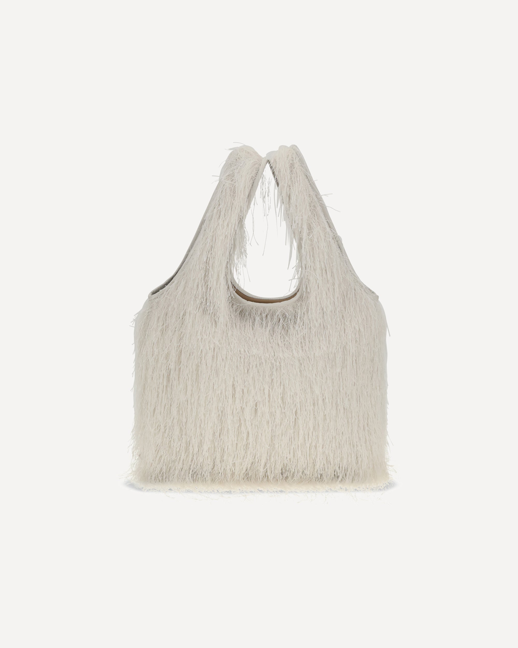 DRIES VAN NOTEN Fringed Tote Bag WHITE | Base Blu