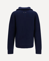 Ribbed knit zip Sweater - BLUE | Base Blu