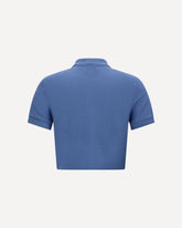 Polo crop Shirt - LIGHT BLUE | Base Blu