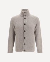 Wool, silk and cashmere Cardigan - GREY | Base Blu