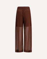 Cotton loose Pants with monili - BROWN | Base Blu