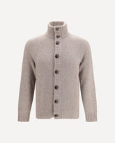 Cardigan in lana, seta e cashmere - GRIGIO | Base Blu