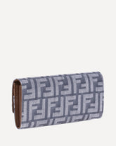 Fendi FF print denim Wallet - LIGHT BLUE | Base Blu