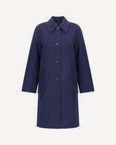 Reversible double-face Wool Coat - BLUE | Base Blu