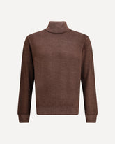 Wool Green Turtleneck - BROWN | Base Blu