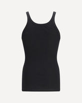 Cotton printed tank Top - BLACK | Base Blu