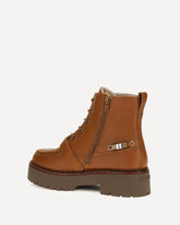 Margaret 03 leather Ankle Boots - BROWN | Base Blu