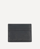 Intrecciato Card Holder - BLACK | Base Blu