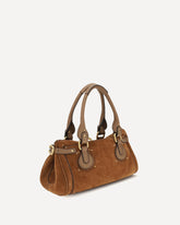 Borsa a Mano Paddington in pelle scamosciata - MARRONE | Base Blu