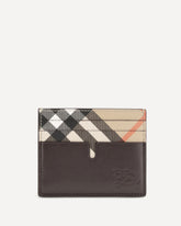 Pop Vertical Card Holder with Check pattern - BROWN | Base Blu