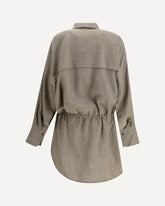 Wool chemisier Dress - BEIGE | Base Blu