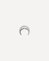 Regenerated Moon stud Earring - SILVER | Base Blu