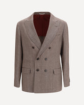 Double-breasted tailored Jacket - BROWN | Base Blu