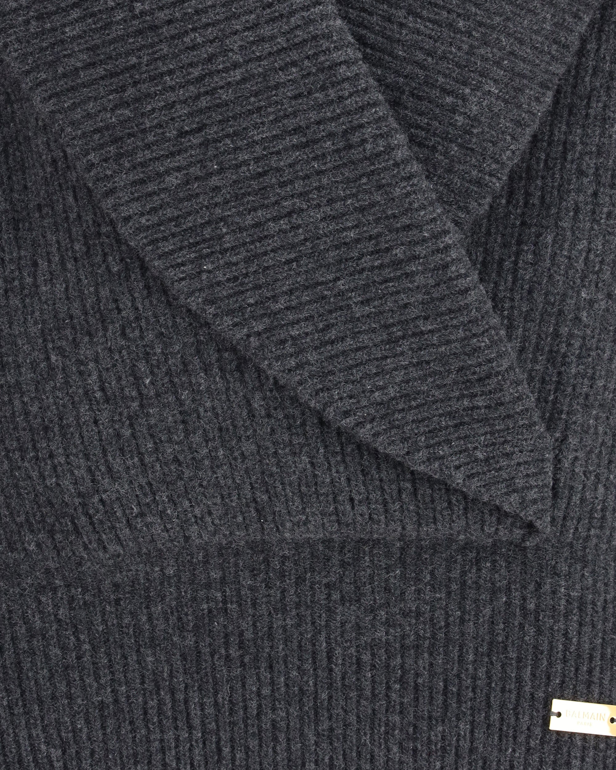 BALMAIN Oversized wrap-effect Sweater GREY | Base Blu