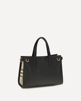 Small Cotswolds Check Tote Bag - BLACK | Base Blu