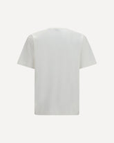 Check cotton T-shirt - WHITE | Base Blu