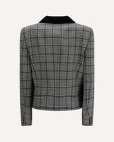 Wool check Jacket - GREY | Base Blu