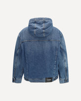 Bookish padded denim Jacket - BLUE | Base Blu