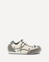 Sneakers Ballet Runner 2.0 in shearling - GRIGIO | Base Blu