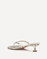 Snake-print Juliette Thong Sandals - GREY | Base Blu