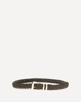 Leather woven Belt - BROWN | Base Blu