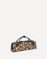 Teckel Leopard-Print Calf Hair Handbag - BROWN | Base Blu