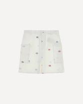 GG cotton denim jacquard Skirt - WHITE | Base Blu