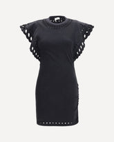 Orlane cotton and broderie Orlane Dress - BLACK | Base Blu