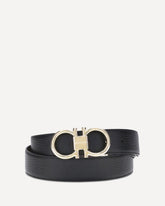 Leather reversible Belt - BLACK | Base Blu