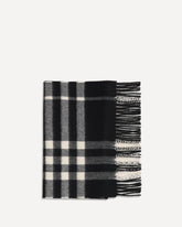 Sciarpa in cashmere ricamato  - NERO | Base Blu