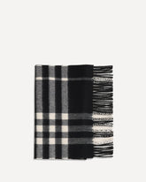 Sciarpa in cashmere ricamato  - NERO | Base Blu