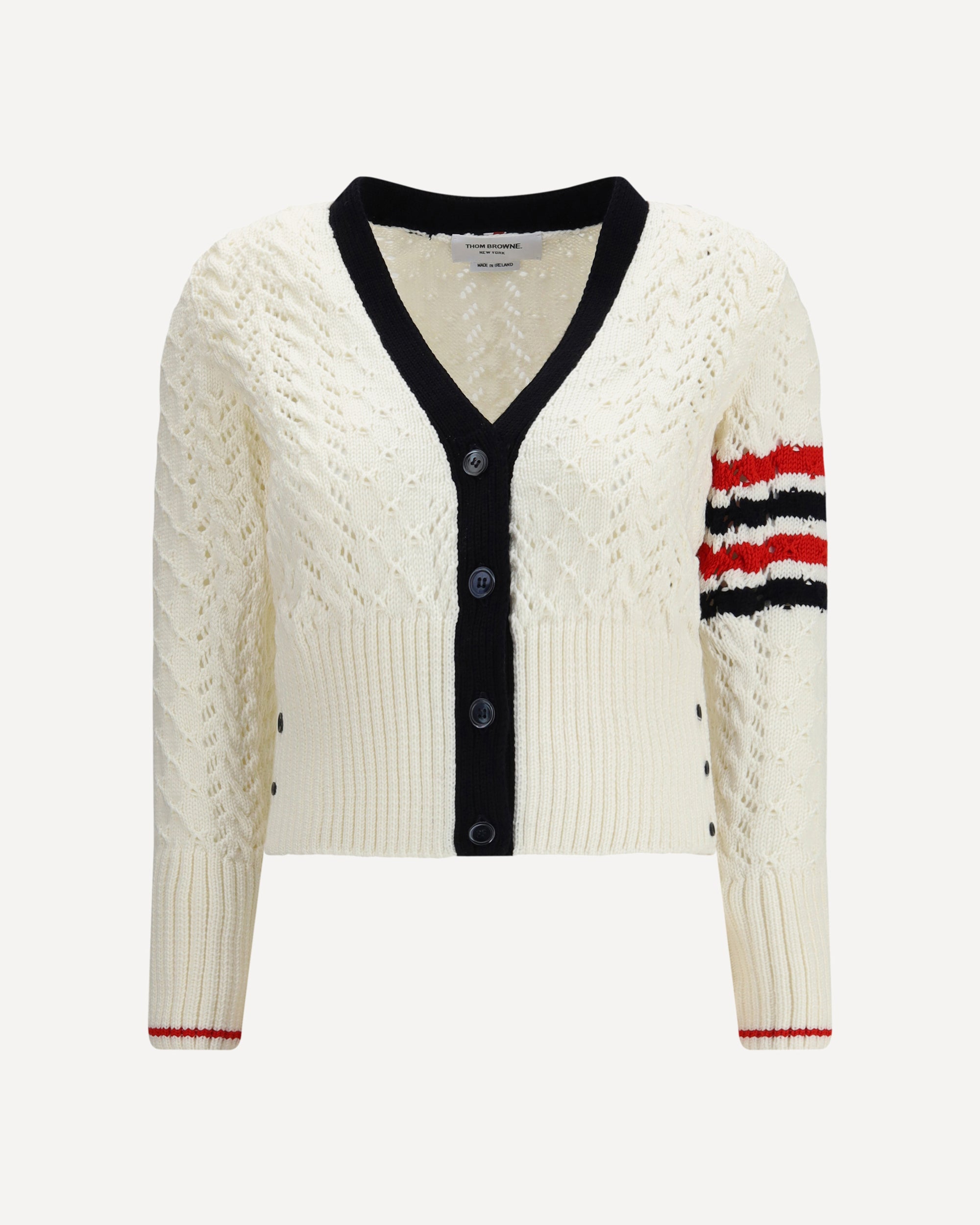 THOM BROWNE V NECK CARDIGAN スウェット カーディガン Wool 4 Bar V Neck Cardigan | Thom Browne
