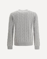 Braided-effect crewneck Sweater - GREY | Base Blu
