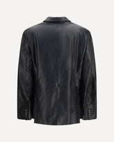 Leather Blazer Jacket - BLACK | Base Blu