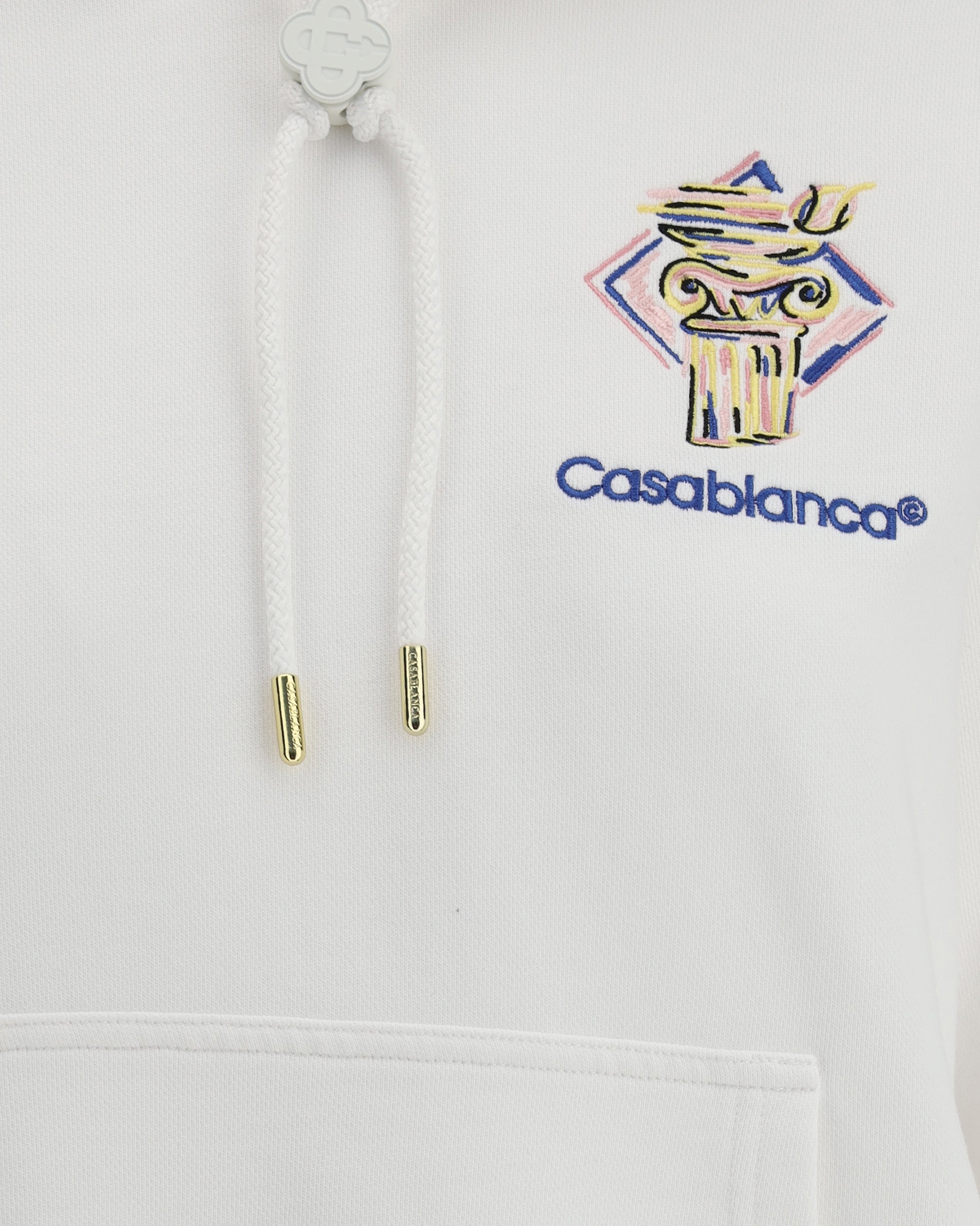 CASABLANCA Logoed Hoodie WHITE | Base Blu CASABLANCA Logoed Hoodie WHITE | Base Blu