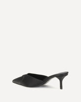 Le Coeur 3D satin Mules - BLACK | Base Blu