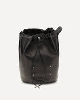 Leather Bucket Bag - BLACK | Base Blu