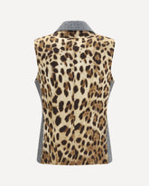 Prince of wales double breasted Vest - GREY | Base Blu