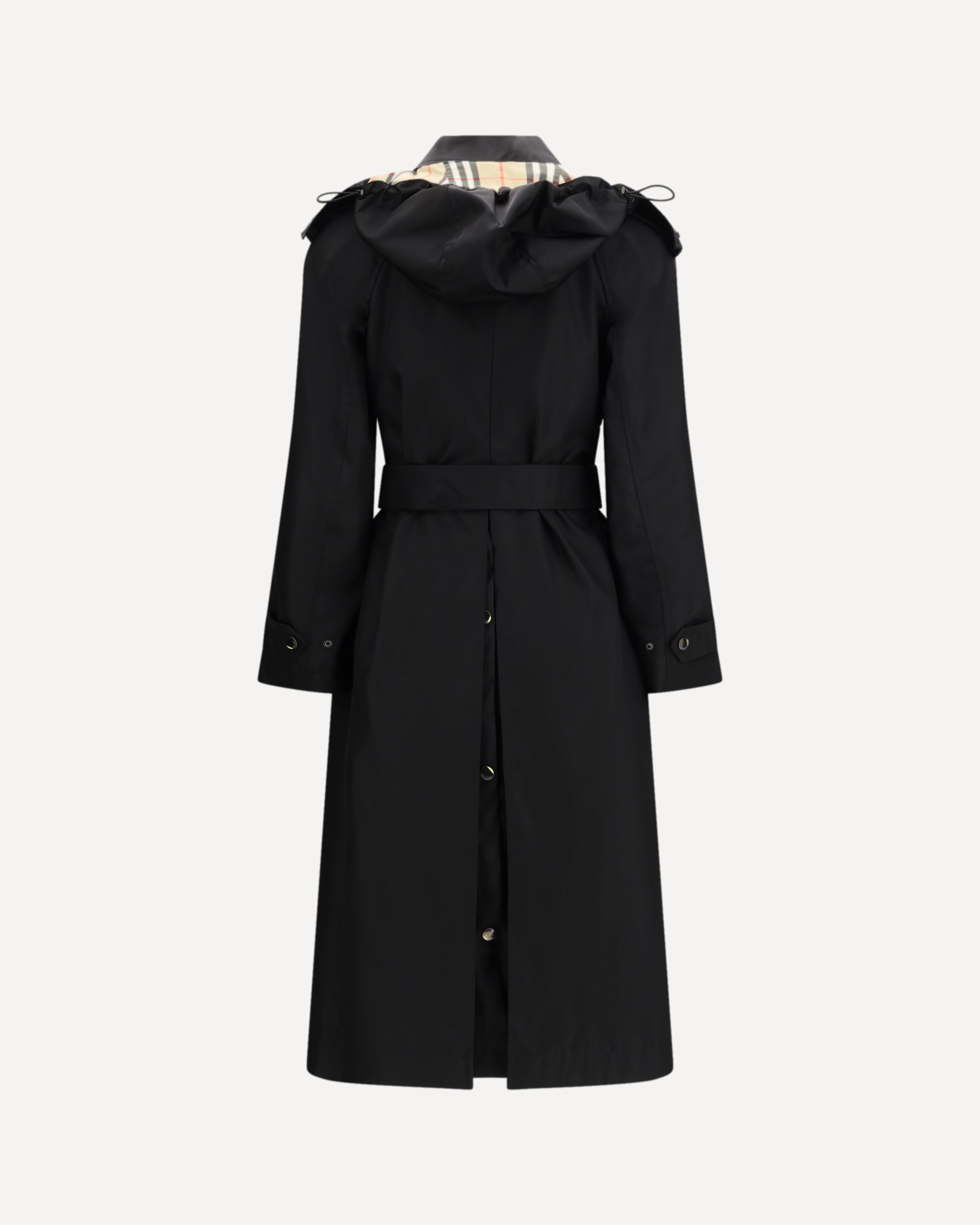 美品 フード着脱可✨️ BURBERRY LONDON ナイロンコート ブラック BURBERRY Long nylon Car Coat with hood BLACK | Base Blu