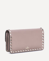 Rockstud Pochette with chain - PINK | Base Blu