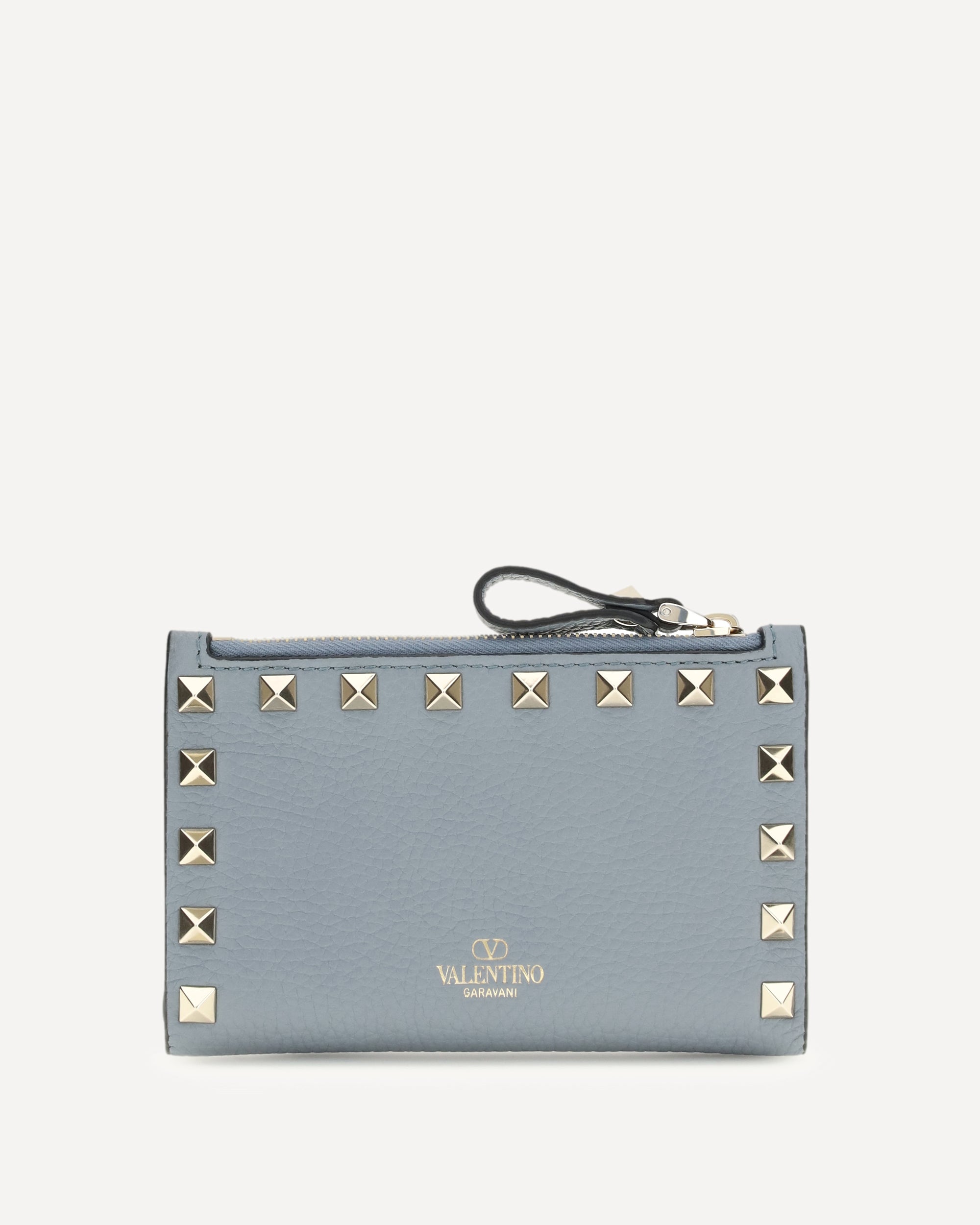 VALENTINO GARAVANI Leather Card holder LIGHT BLUE | Base Blu
