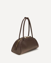 Beau leather Shoulder Bag - BROWN | Base Blu